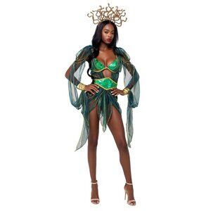 NEW Sultry Medusa Costume Womens SZ Small Halloween Role Play MSRP $108 Defect